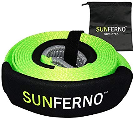 Protective Loops Bonus Storage Bag Off Road Truck Accessory Heavy Duty Winch Snatch Strap Water-Resistant Otherya Tow Recovery Strap 3 x 30 Recover Your Vehicle Stuck in Mud/Snow